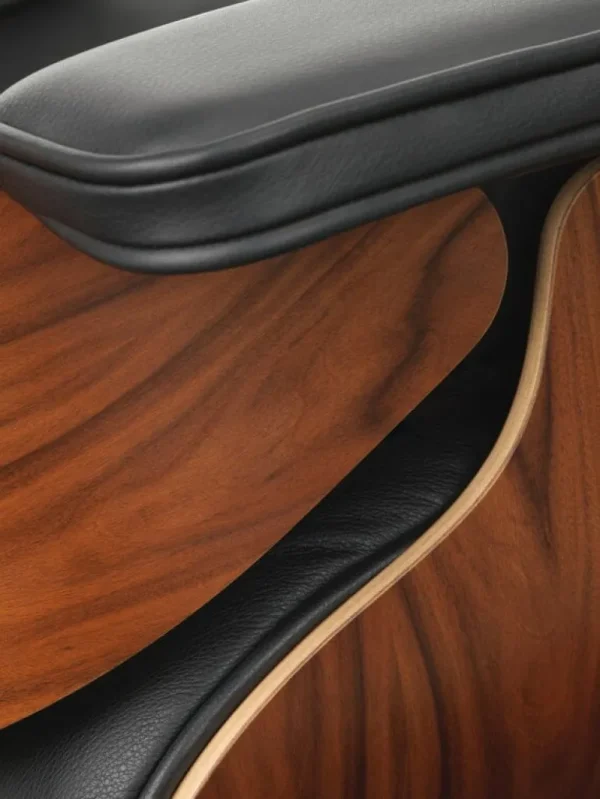 Vitra Eames Lounge Chair & Ottoman, klassisk stl, palisander - svart