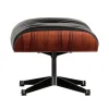 Vitra Eames Lounge Ottoman, santos palisander - svart läder