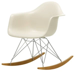 Vitra Eames RAR gungstol, pebble RE - krom - lönn