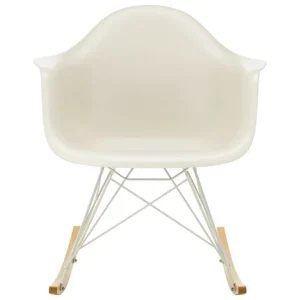 Vitra Eames RAR gungstol, pebble RE - vit - lönn