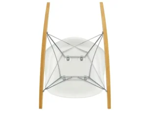 Vitra Eames RAR gungstol, cotton white RE - krom - lönn