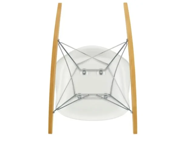 Vitra Eames RAR gungstol, cotton white RE - krom - lönn