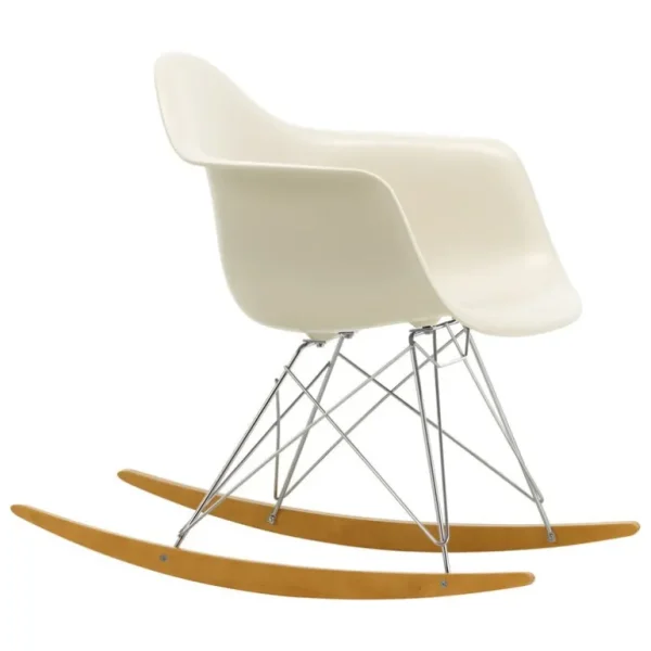 Vitra Eames RAR gungstol, pebble RE - krom - lönn