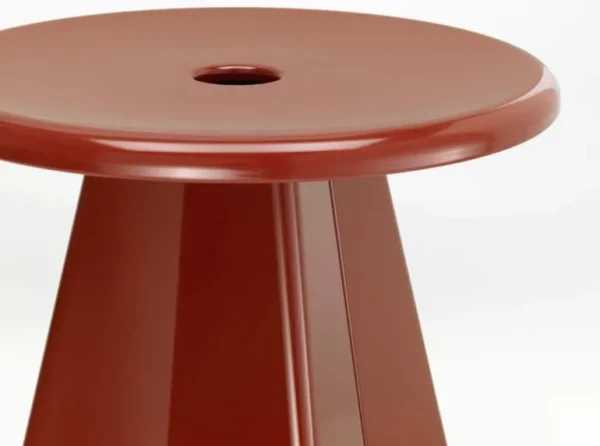 Vitra Tabouret Métallique pall, japansk röd