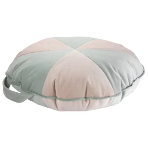 Barn Wigiwama Cookie sittpuff, liten, dimgrön - dammig beige