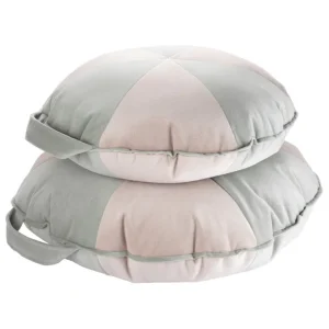 Barn Wigiwama Cookie sittpuff, liten, dimgrön - dammig beige