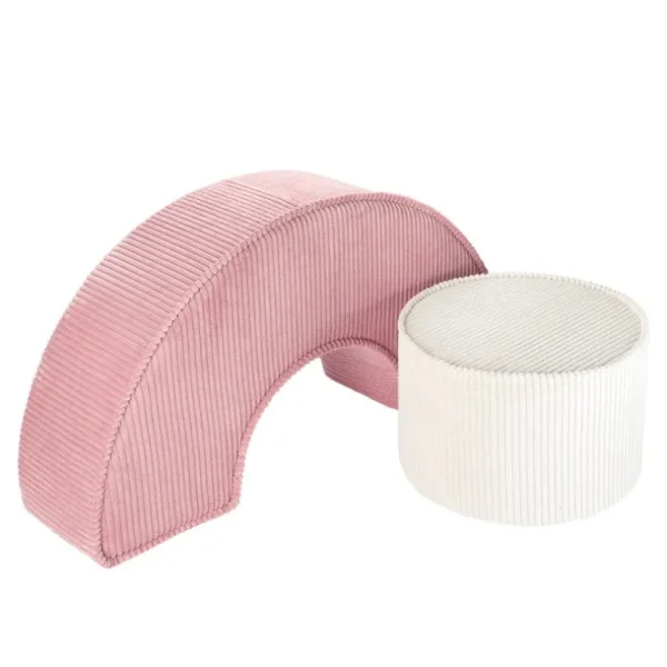 Barn Wigiwama Pouffe set, pink mousse