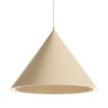 Woud Annular pendellampa, stor, beige